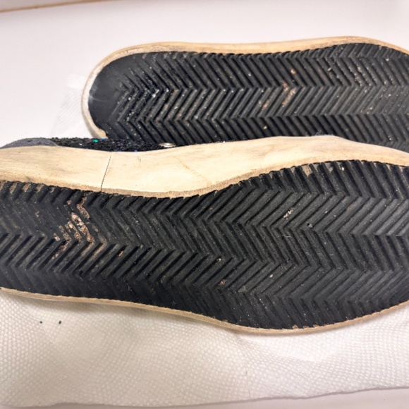 Golden Goose Slide Sneaker Size 40 Dark Navy Glitter - Picture 10 of 10